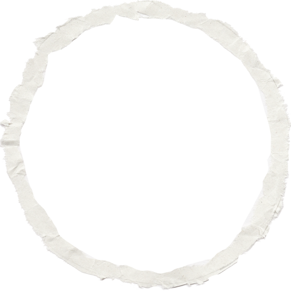 Round Ripped Paper Style Frame